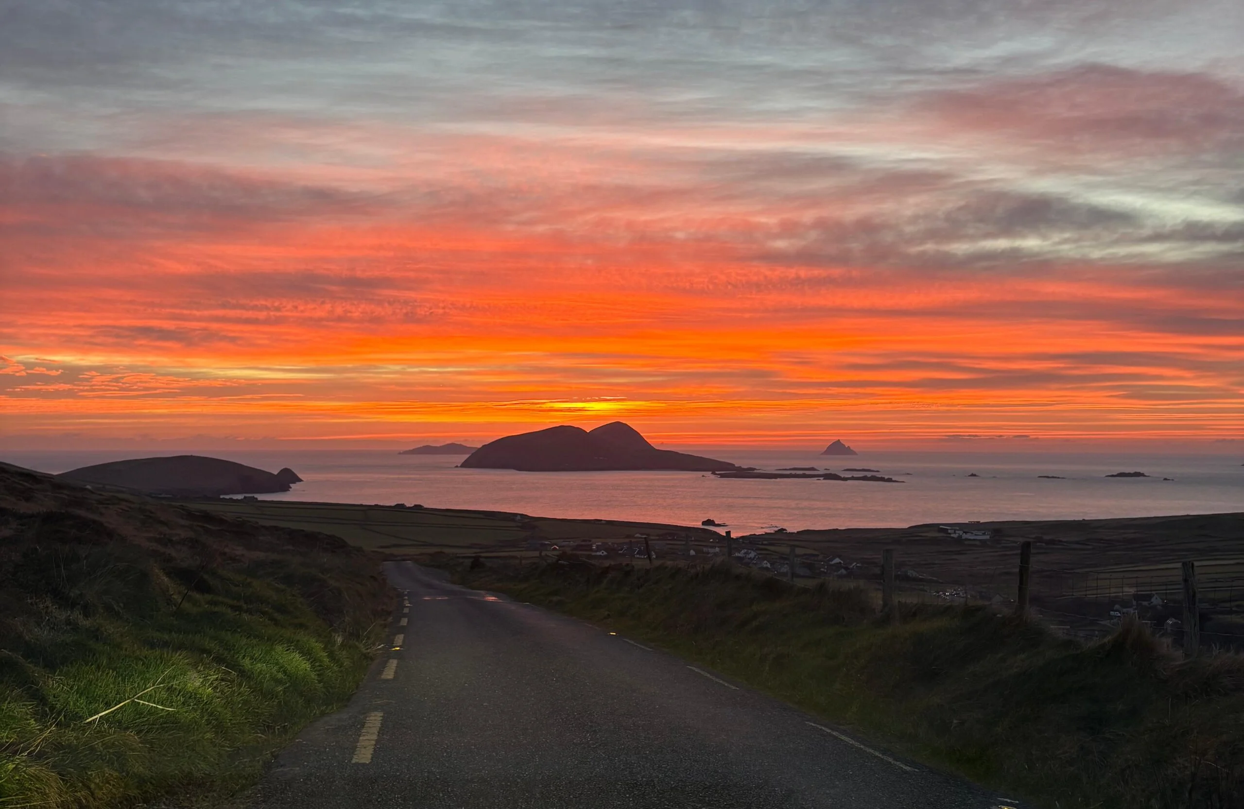 Dingle in April, sunset on slea head.